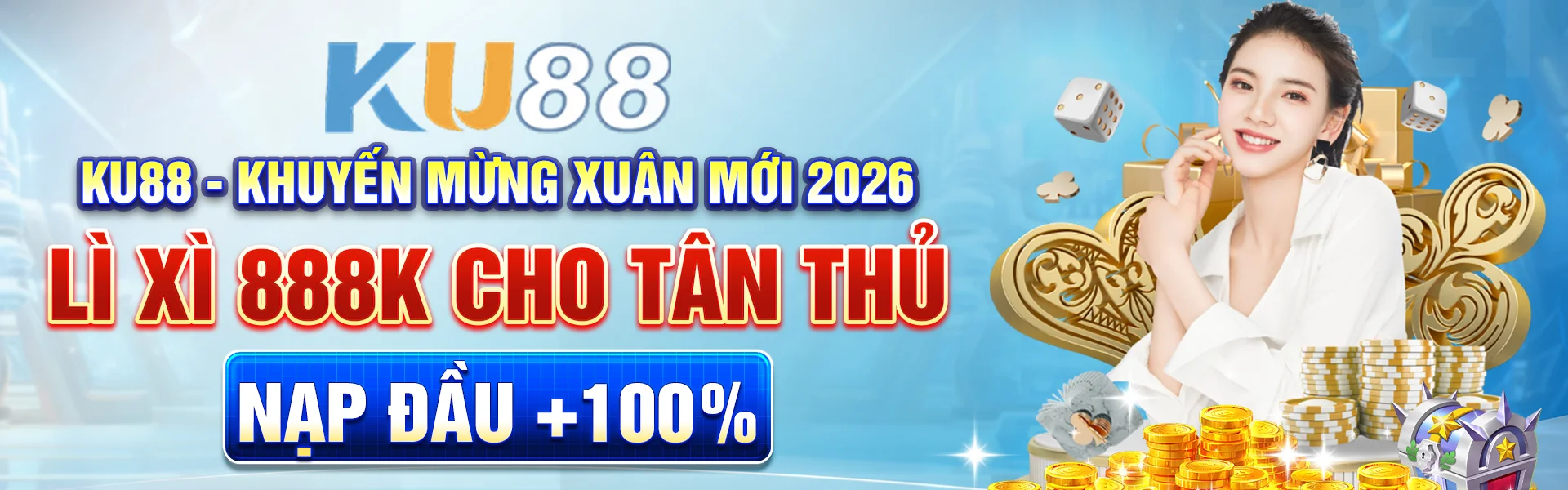 Banner chuyên mục slot, nổ hũ và game bài Ku88